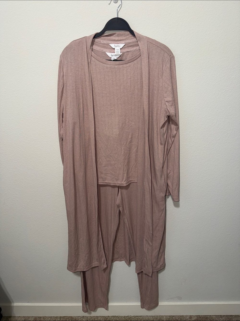 NWOT Nicole Miller Dusty Rose Three-Piece Sleep Set FA26